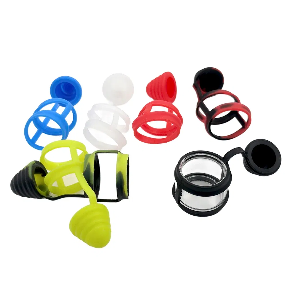 Color: Yellow - 810 Silicone Rubber Band Fat Bubble Glass Ring Dust Cap Covers for 810 Drip Mouthpiece