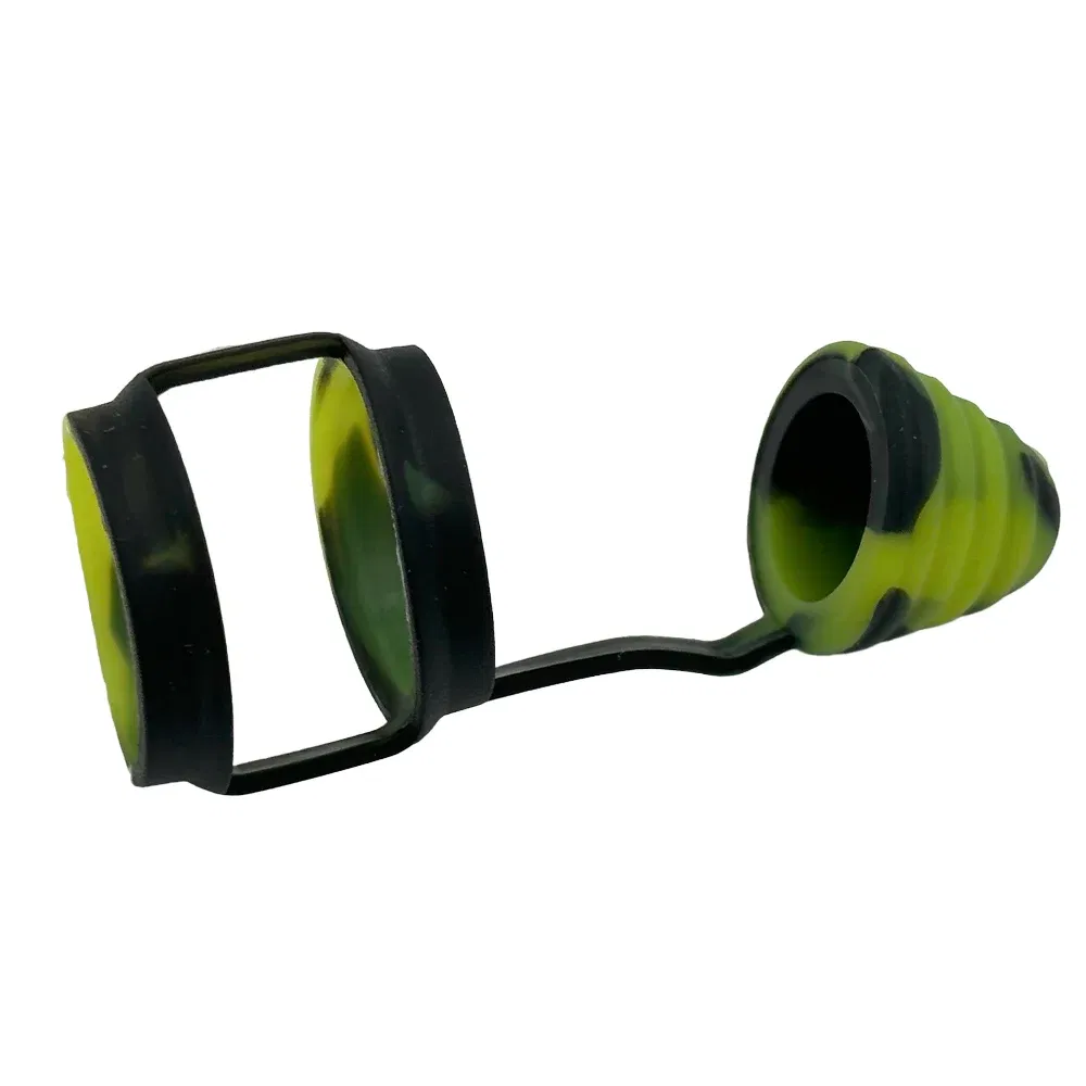 Color: Yellow - 810 Silicone Rubber Band Fat Bubble Glass Ring Dust Cap Covers for 810 Drip Mouthpiece