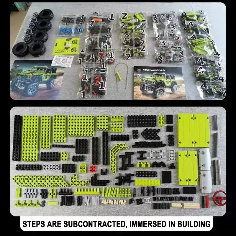 Color: Light Grey - Technical Car APP Remote Control Motor Power SUV Series Building Blocks Bricks MOC Off-road Vehicle Model Sets Boy Toys Kid Gift