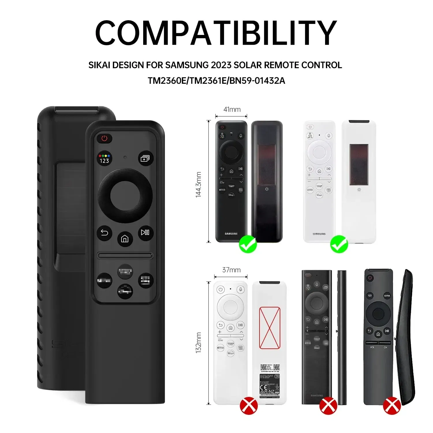 Color: Light green - Silicone Remote Cover for Samsung 2023 TM2360E BN59 01432A TM2361E BN59 01455E Samsung Smart TV Remote Anit Lost with Lanyard