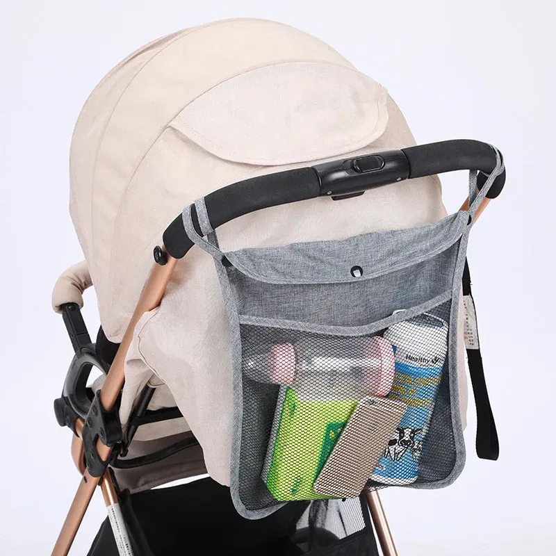 Color: light green, Ships From: CHINA - Pet Stroller Organizer Bag Infant Pram Cart Mesh Hanging Storage Bag Baby Trolley Bag Stroller Seat Pocket Carriage Bag Stroller