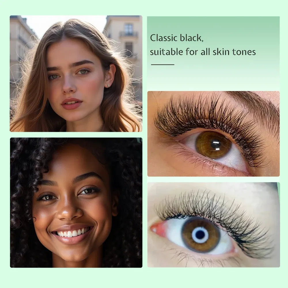 Curl: D, Thickness: 0.10mm, Length: 13mm - Yelix Smaller Opening 3D Lashes Narrow 3D W Shape Eyelash Extension Premade Volume Fan Lashes Natural Soft Eyelash