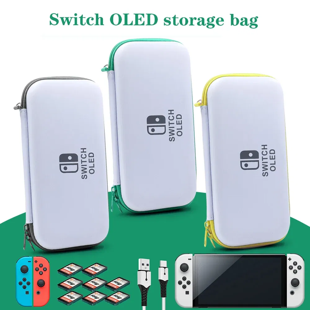 Color: Grape - Case Kit For Nintend Switch OLED Console Carrying Case Protective Pouch Hard Shell Clear Cover For Switch Oled WIth Film Glass