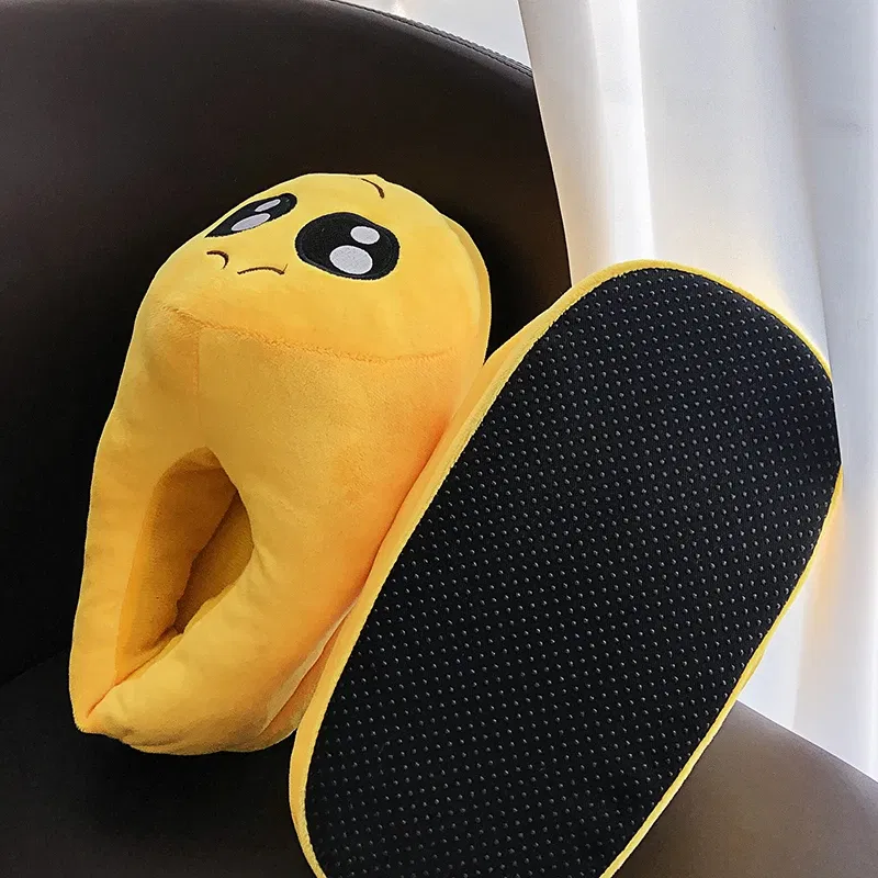 Color: Chocolate, Shoe Size: 41 - Indoor Slippers Warm Winter Home Fluffy New Fashion Men Women Bread Demon Soft Plush Shoes Unisex Cute Funny Christmas Gift