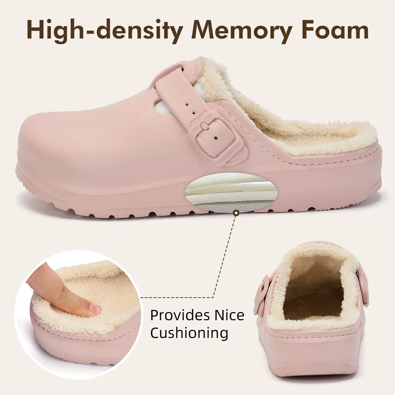 Color: Straw, Shoe Size: 44, Ships From: CHINA - Asgard Fur Women Slippers New Anti-slip Waterproof Plush Lined Outdoor Garden Shoes Winter Fluffy Shoes Warm Fuzzy House Slides