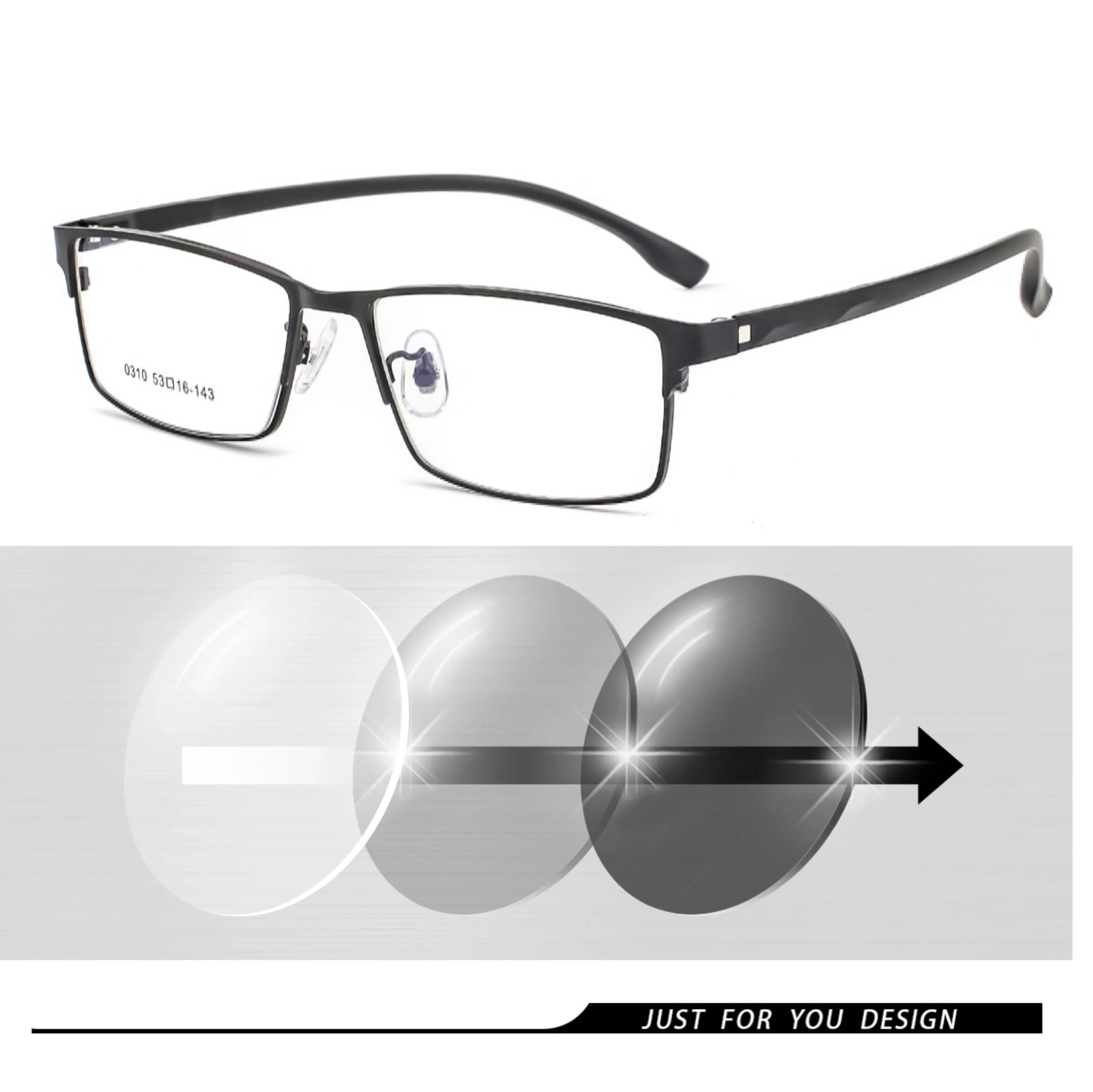 Frame Color: GRAY, Ships From: CHINA, Eye Prescription: +225 - New Finished Myopia Sun Photochromic Glasses Fashion Chameleon Gray Lens Metal Legs With Degrees Sunglasses -1 -1.5 -2.0 -2.5 -3