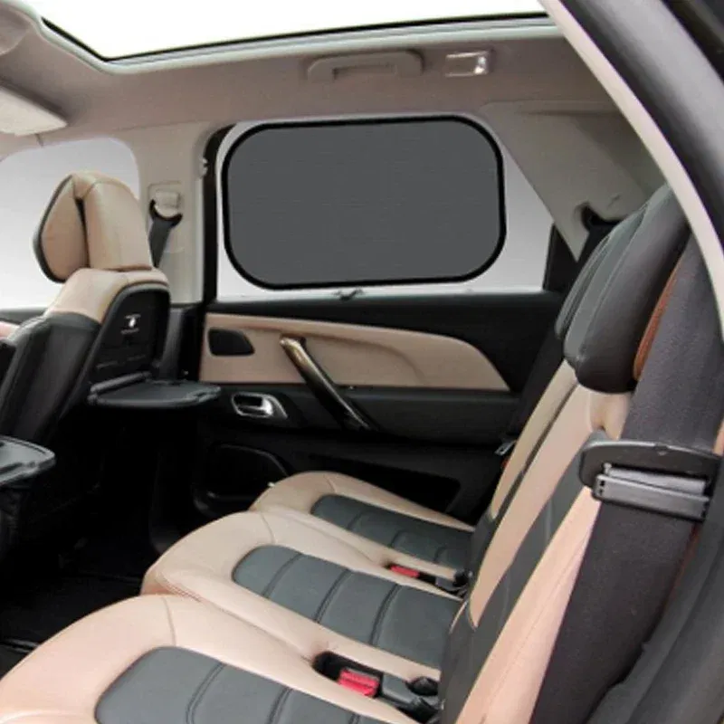 Color: Yellow, Ships From: CHINA - Car Sun Shade UV Protection Folding Auto Rear Window Sunshade 100x50cm Universal Mesh Back Window Visor with Suction Cups