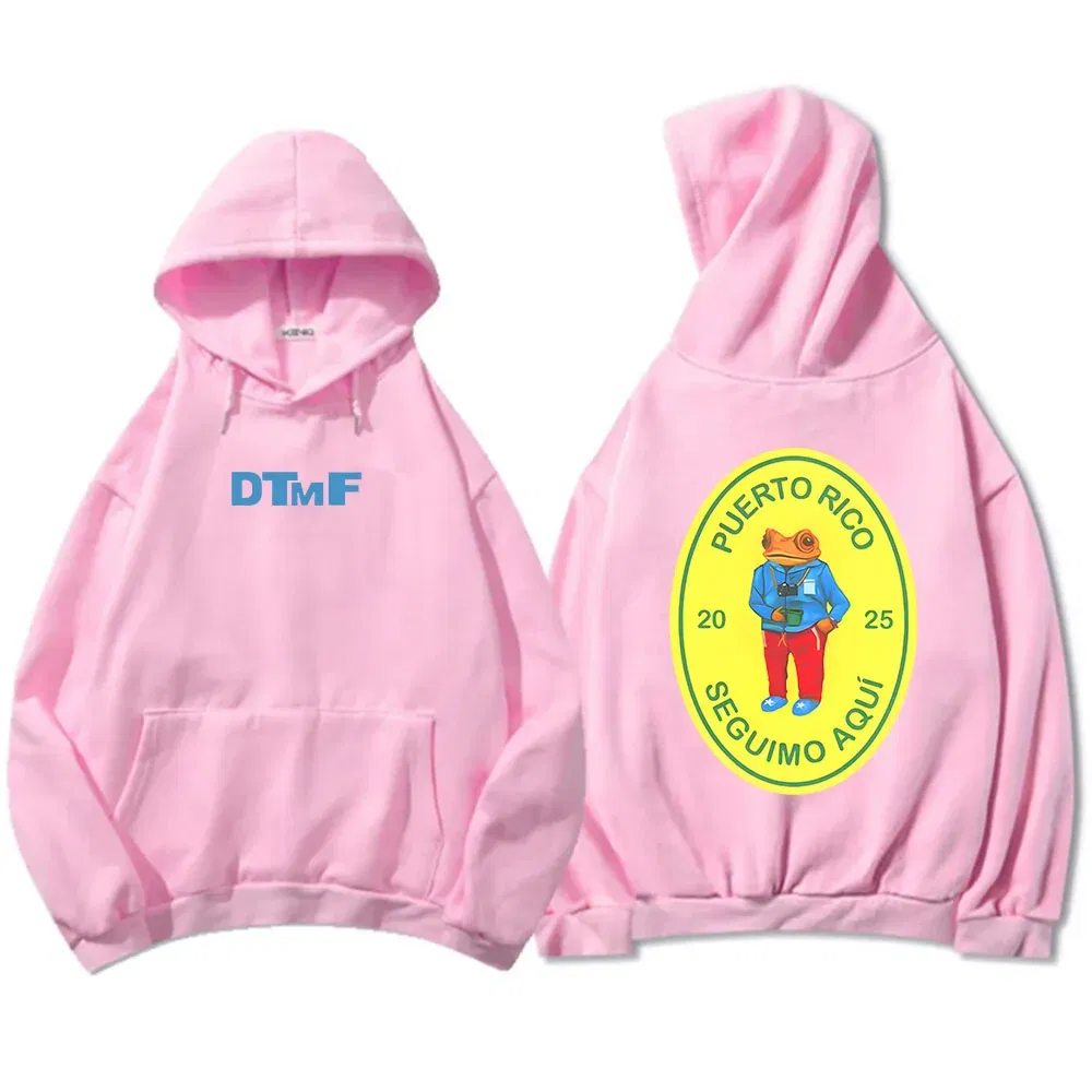 Color: Gold, Size: XS - DTMF Deb?­ Tirar Más Fotos 2025 New Album Hoodies Bad Bunny Singer Printing Sweatshirts Men Women Clothing Sudaderas Hombre Male
