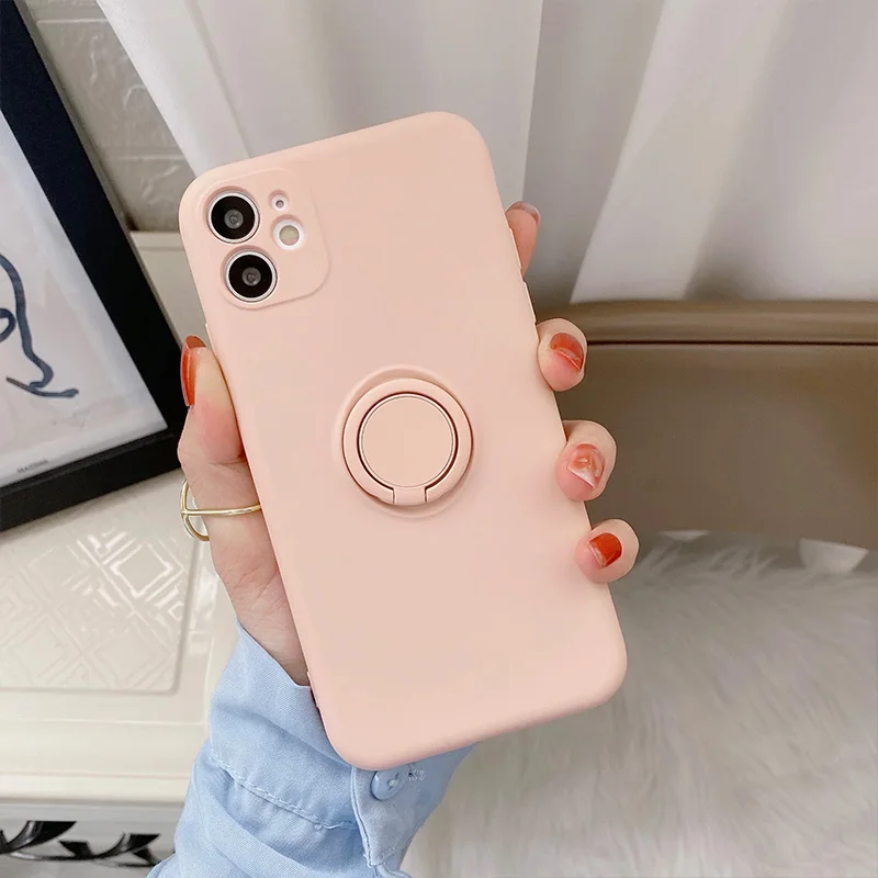 Color: MULTI, Compatible-Phone Models: For iPhone 12, Ships From: CN - With Ring Holder Shockproof Case For IPhone 16 15 14 13 12 11 Pro Max Silicone TPU Soft Back Cover
