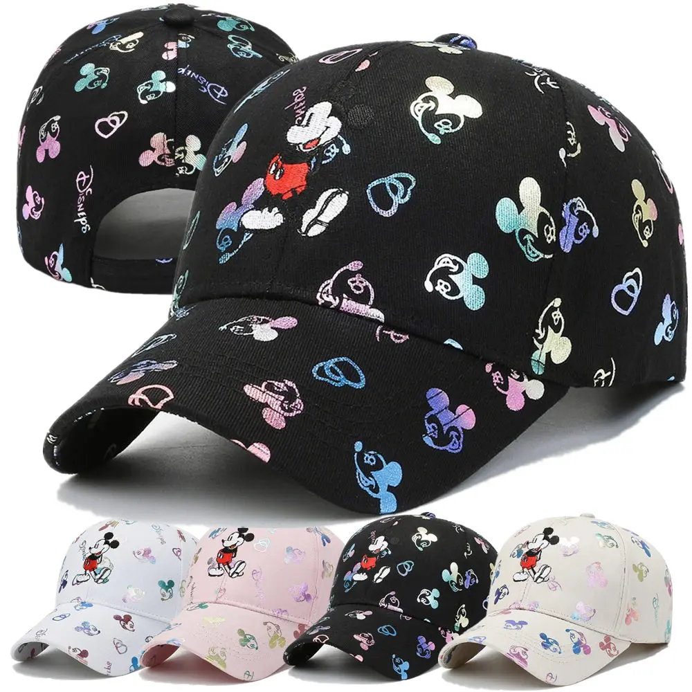 Color: Green, Size: Adjustable - Hot Sale Women Cartoon Cap Mickey Mouse Baseball Cap Female Streetwear Dad Hat