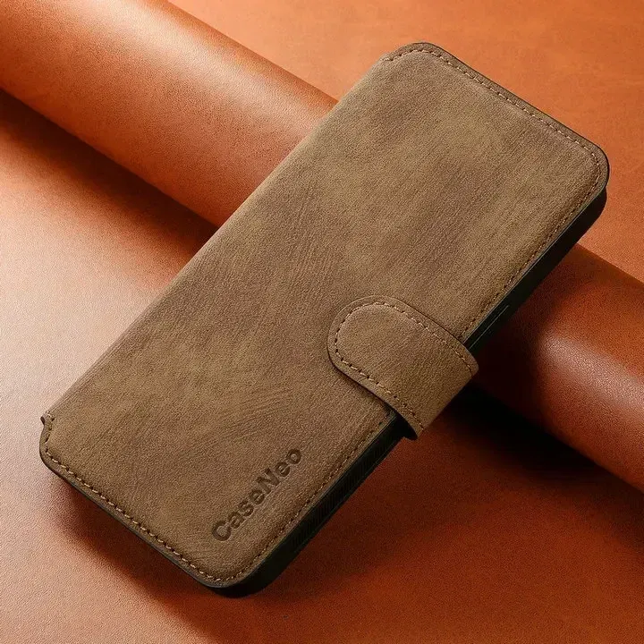 Color: Brown, Material: Silicon - For Poco F8 Ultra F7 X7 X6 M6 M7 Pro 5G Luxury Case RFID Leather 2IN1 Detachable Book Funda Xiaomi Poco F6 X5 X 6 F 8 Flip Cover