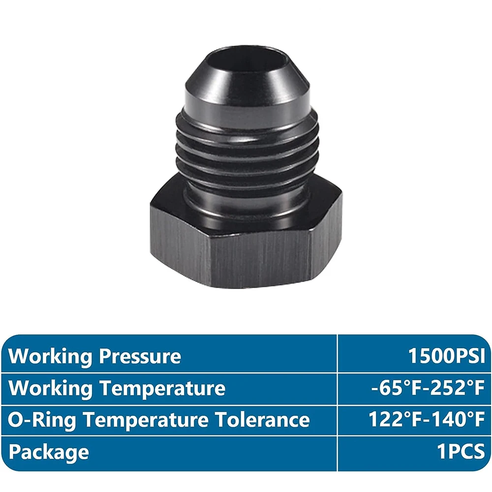 Color: army green, Ships From: CHINA - AN4 AN6 AN8 AN10 AN12 Aluminum Male Flare Blanking Plug Fitting Hex Cap Connector Lock Hose Fitting Tube Adapter Anodized