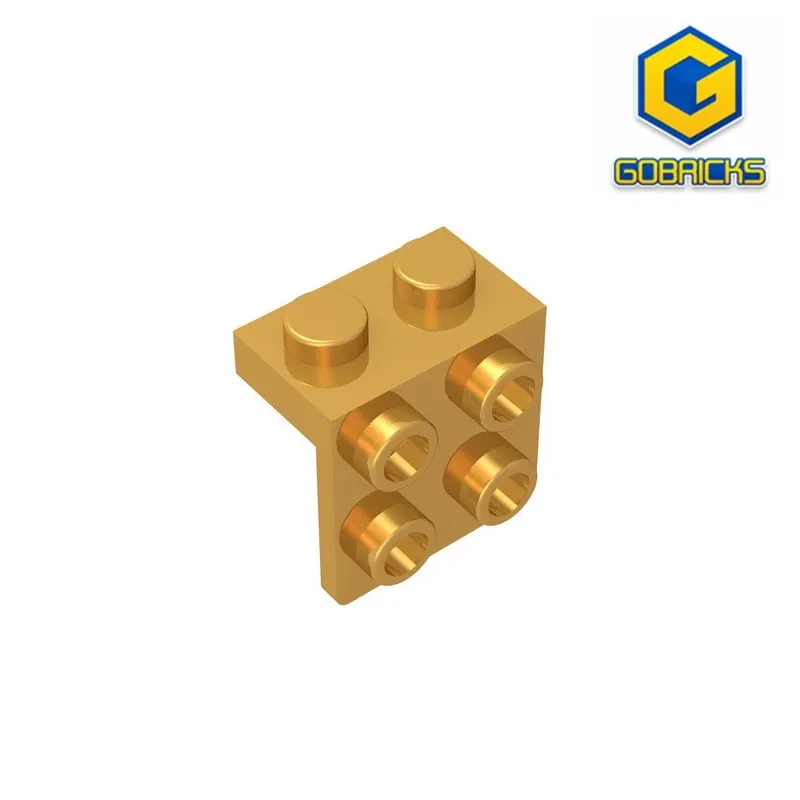 Color: green - Gobricks GDS-641 ANGLE PLATE 1X2 / 2X2 compatible with lego 44728 21712 92411 children's toys Assembles Building Blocks