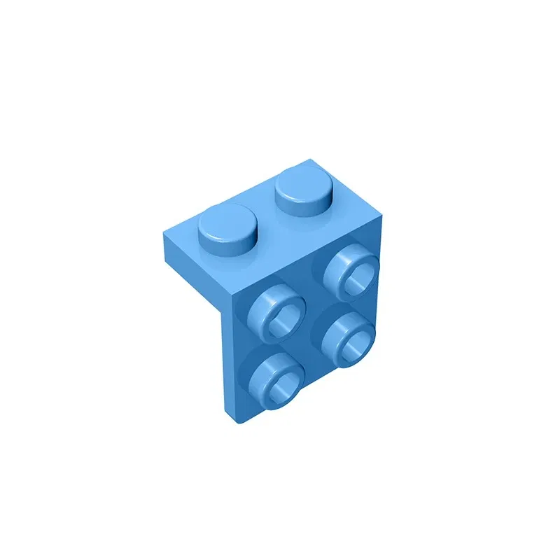Color: green - Gobricks GDS-641 ANGLE PLATE 1X2 / 2X2 compatible with lego 44728 21712 92411 children's toys Assembles Building Blocks