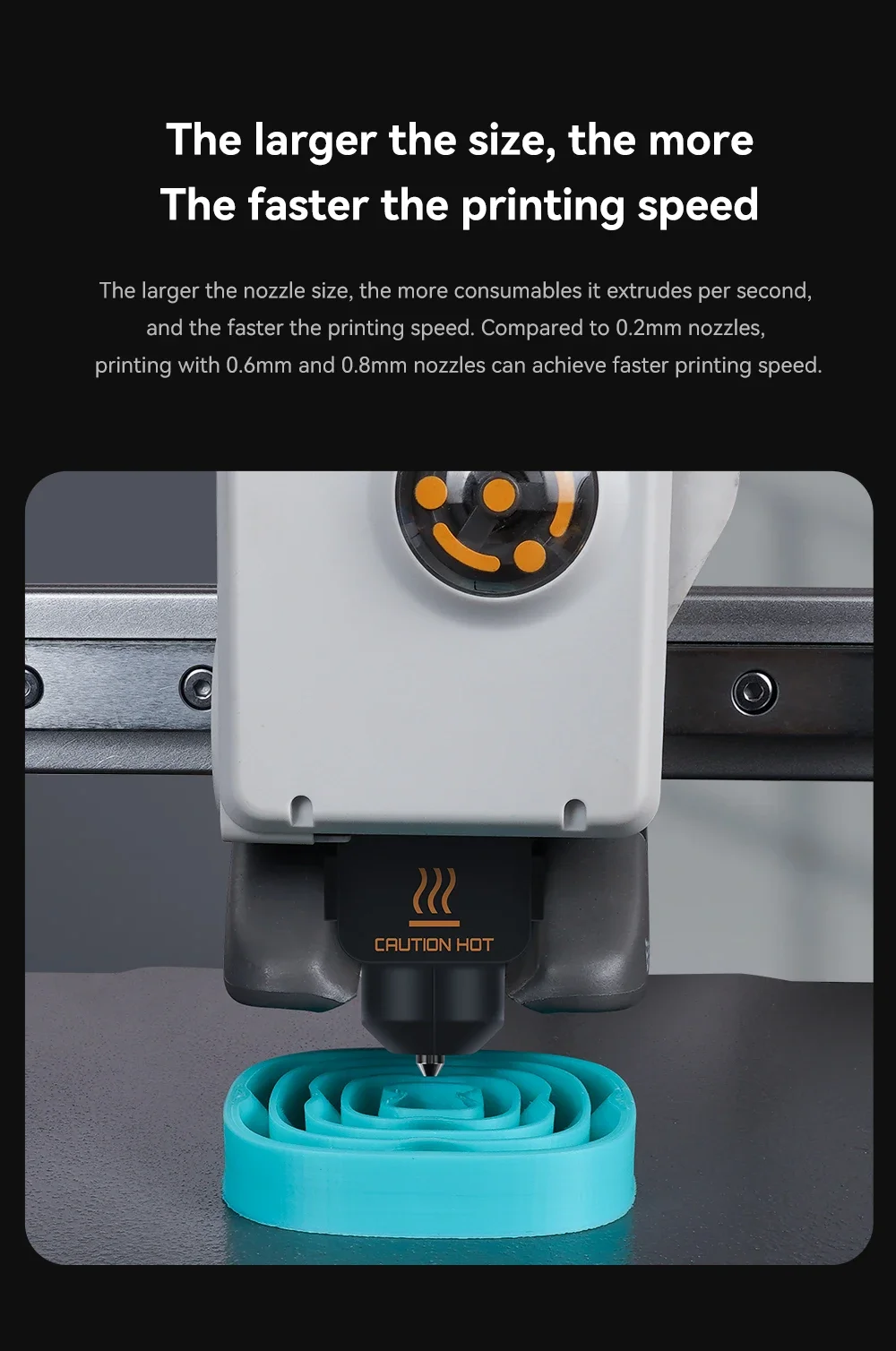 Color: Cyan - Hardened Steel Nozzle For Bambu Lab A1 mini Hotend Kit 0.4/0.6/0.8mm Fast Speed Bambulab A1 Hot End Assembly 3D printer part