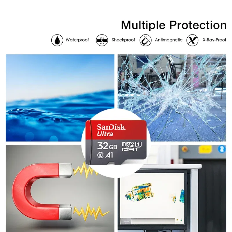 Capacity: 8GB - TFcard 64GB 16GB 32GB Memory Card 128GB Class 10 Microsd SD Card 100MB/S UHS-I A1 Card + Adapter for Phone/PC Standard Shippin