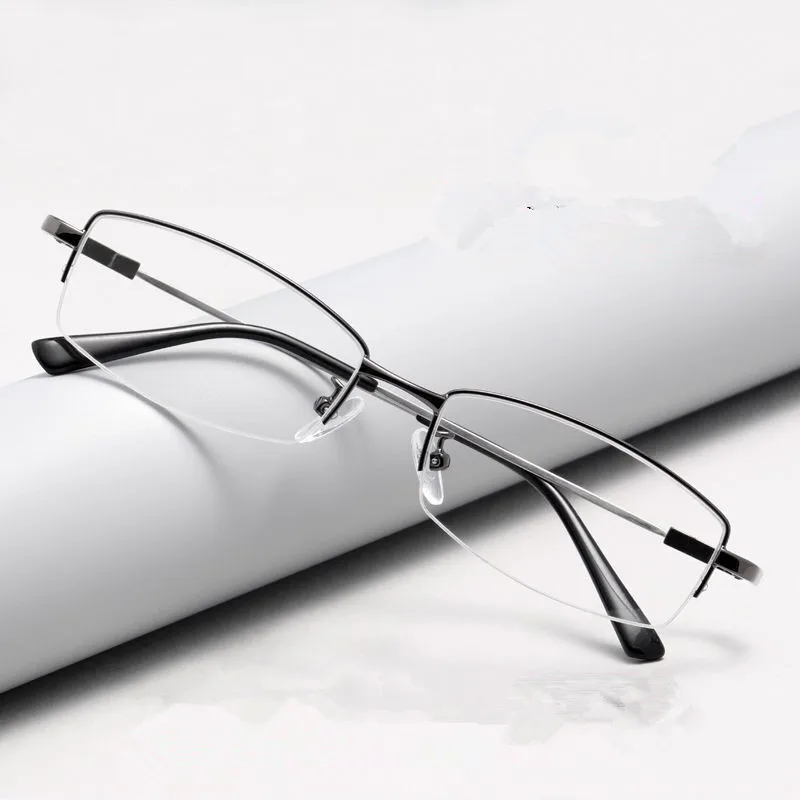 Frame Color: Bright Yellow - Metal Finished myopia glasses Nearsighted Glasses prescription glasses for men women eyewear diopter from -0.5 to -8.0
