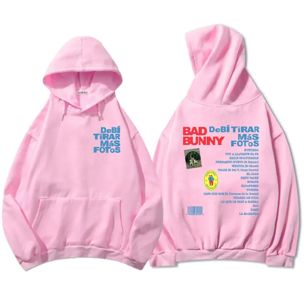 Color: Gold, Size: XS - Unisex Streetwear Bad Bunny DTMF Hoodies 2025 New Album Deb?­ Tirar Más Fotos Printing Sweatshirts Winter Comfortable Male Hoodie
