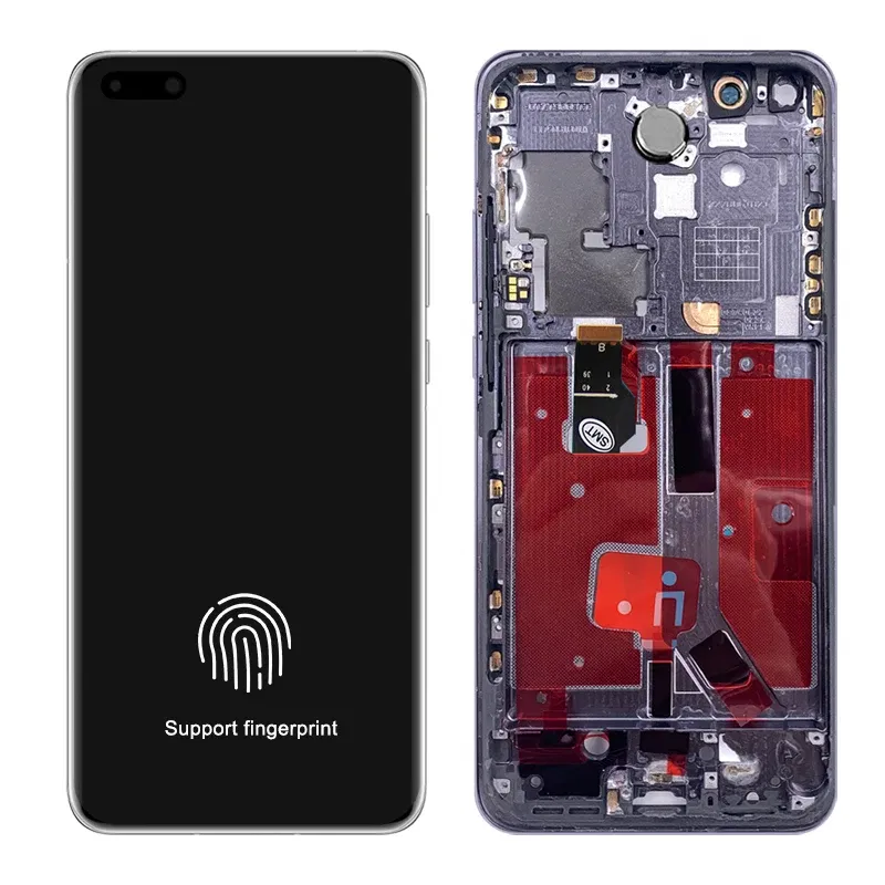 Color: AZURE, Ships From: CHINA - 2025 6.58"NEW P40 Pro Screen Replacement for huawei P40 Pro LCD display ELS-NX9 ELS-N04 Touch Screen Digital with Frame