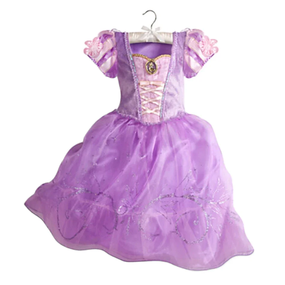 Kid Size: 12, Color: Silver - Belle Princess Dress for Girls Cosplay Beauty and The Beast Snow White Costumes Kids Halloween Carnival Birthday Clothes