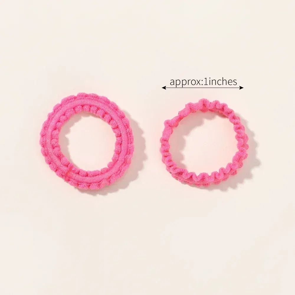 Color: WHITE - 40/60pcs Kids Small Rubber Bands Girls Hair Ties Headbands Non Damaging Tie Ponytail High Elastic Durable Colorful Hair Rope Set