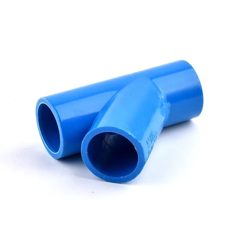 Color: WHITE, Diameter: 5/8'' - 1~10PCS I.D 20/25/32/40mm  PVC Oblique Tee 45 Degree Connector Garden Irrigation Aquarium Fish Tank Watering Fittings Joint