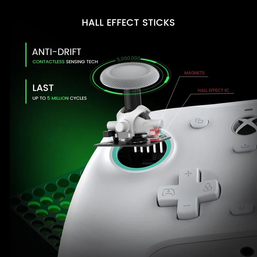 Color: WHITE, Ships From: United States - GameSir G7 SE Xbox Gaming Controller Wired Gamepad for Xbox Series X, Xbox Series S, Xbox One, with Hall Effect Joystick