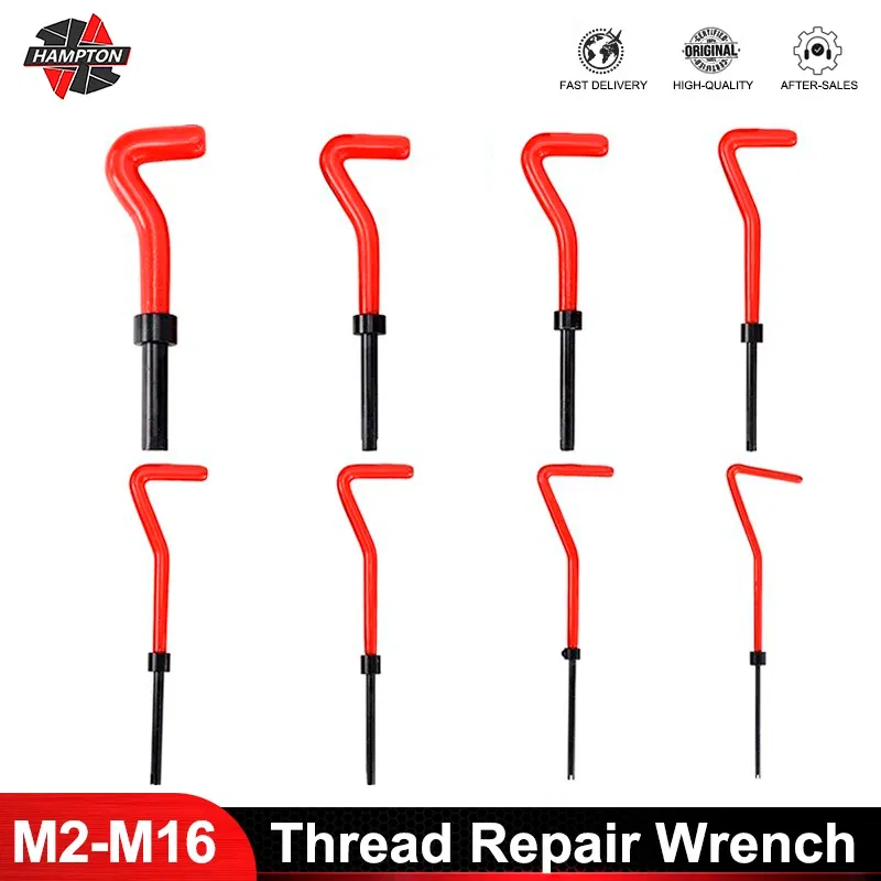 Thread Diameter: 8mm, Ships From: CN - HAMPTON M2-M16 Screw Thread Inserts For Restoring Damaged Threads Repair Tools