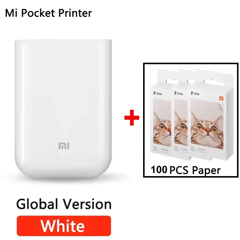 color: black, Ships From: CHINA - Top Global Version Portable Pocket Photo Printer 300dpi Bluetooth-compatible DIY Share Smart Mobile Mini AR Printer
