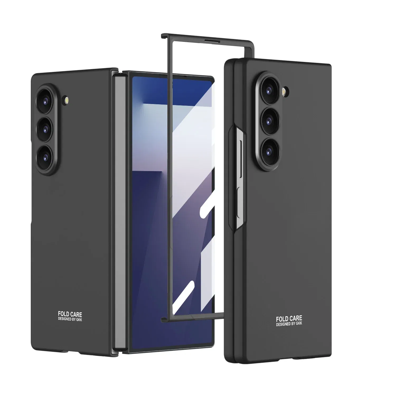 Color: Clear, Compatibility by Model: Galaxy Z Fold7 - Shockproof Armor Plastic Phone Case for Samsung Galaxy Z Fold 7 Outer Screen Glass Protective Matte Cover for Galaxy Z Fold 7