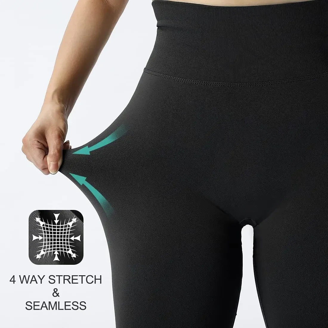 Color: Pink, Size: M - Knitted Seamless Fitness Leggings GYM Pants Women High Waist Push Up Leggings  Tight Peach Buttocks Yoga Pants
