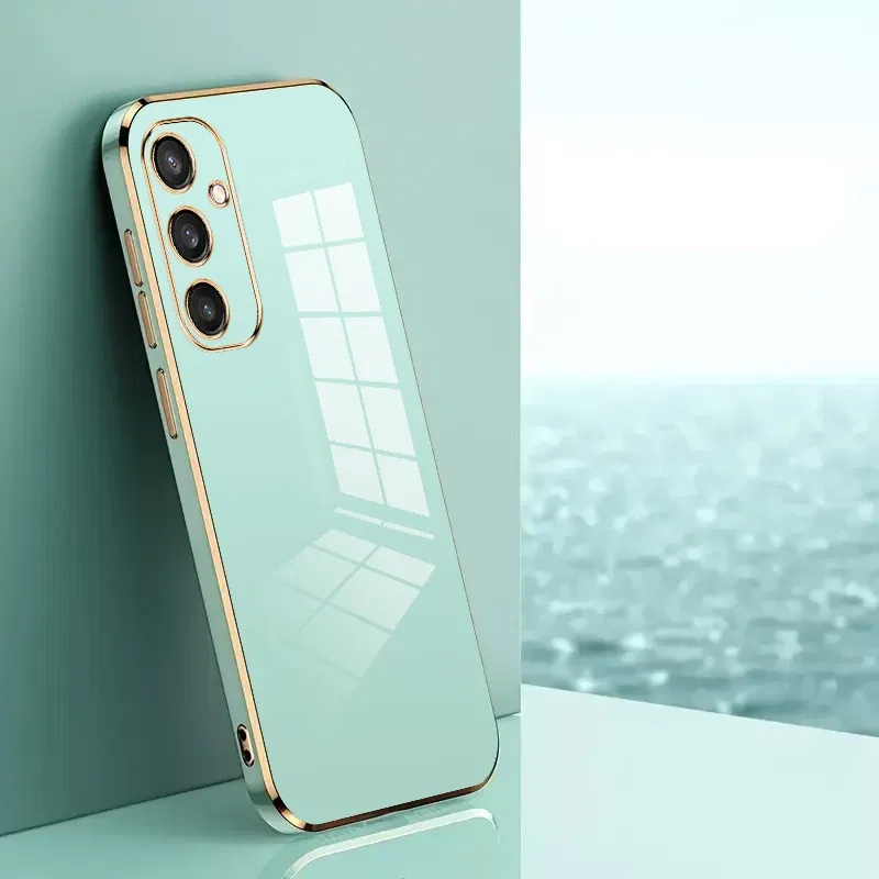 Material: PU, Color: Black - TPU Electroplating Case for Samsung Galaxy Note 10 20 Plus UItra S20 FE S21FE S21 S22 S23 S24 Plus Uitra A52 A71 A51 A72 Cover