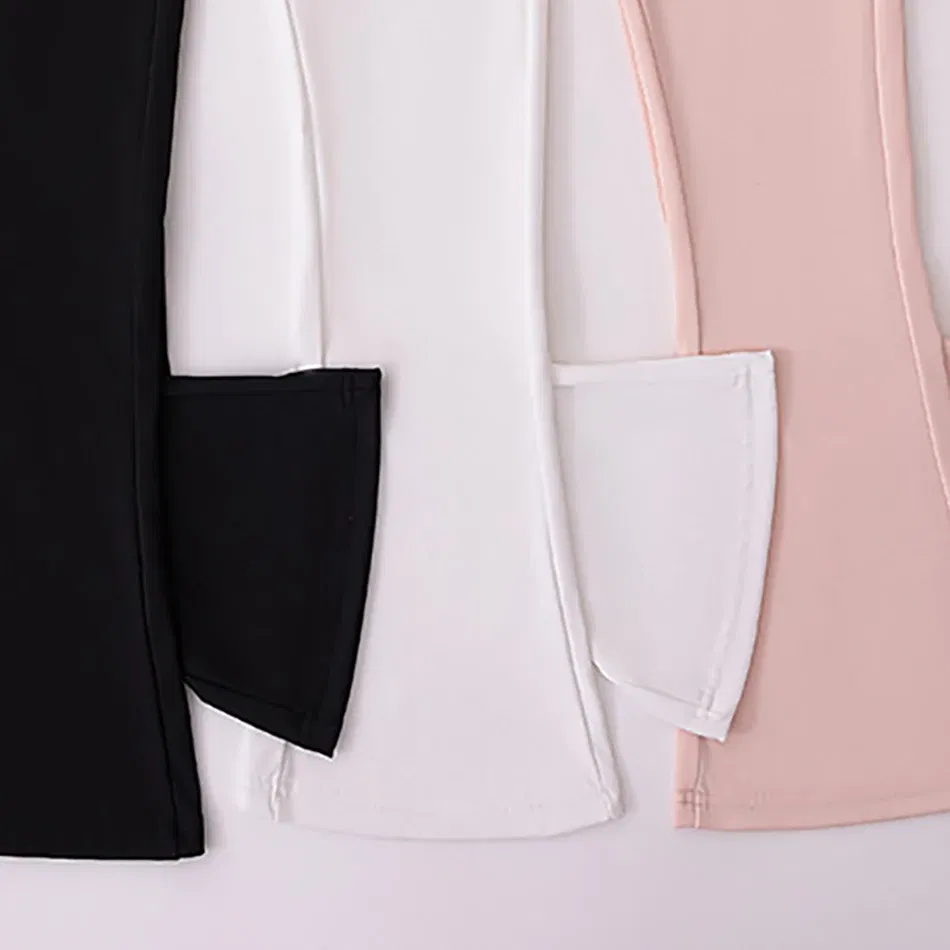 Color: Blue, Size: 128 - Stylish Children High Waisted Slimming Comfortable Bootcut Leggings Suitable Girls Spring and Autumn Wardrobe with Flared Edge