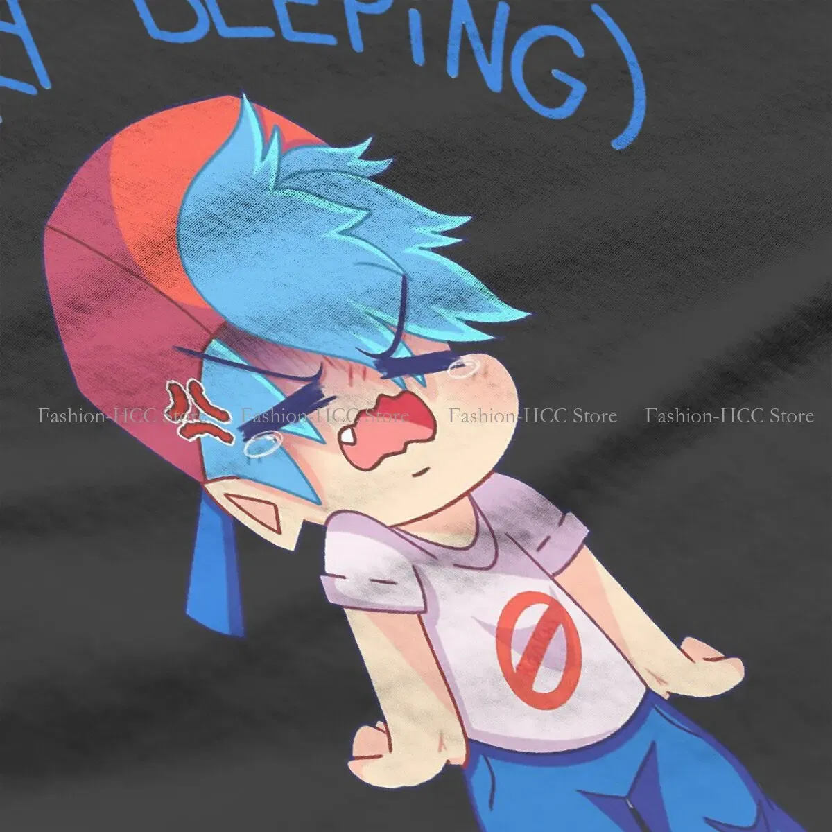 Color: black, Size: XL - Angry Beeping Boyfriend Style Polyester TShirt Friday Night Funkin FNF Music Boy Comfortable Hip Hop Graphic T Shirt Stuff
