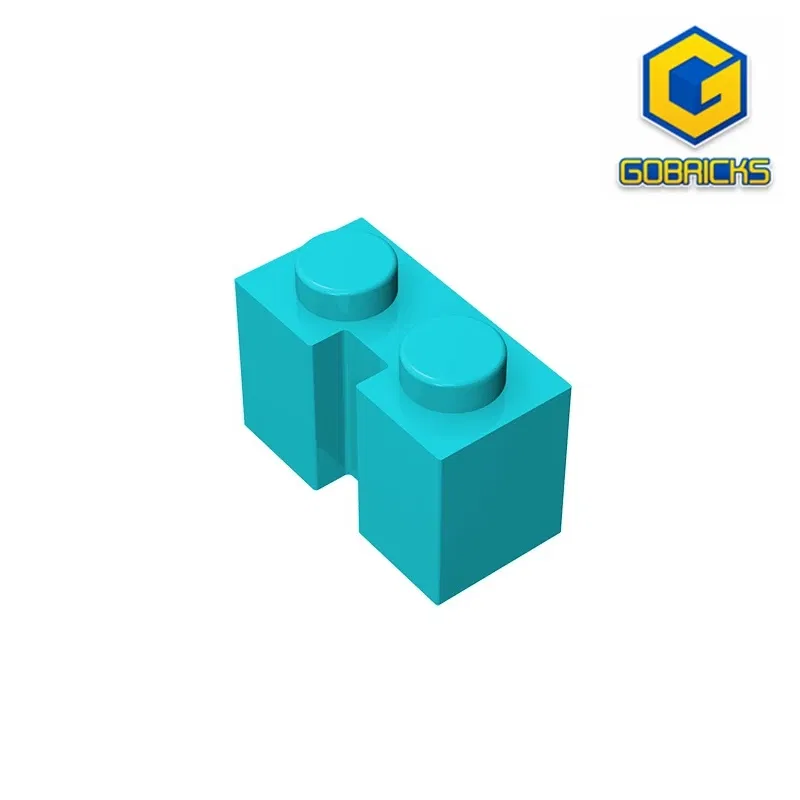 Color: WHITE - Gobricks GDS-798 BRICK 1X2 W. GROOVE compatible with lego 4216 children's toys Assembles Building Blocks Technical
