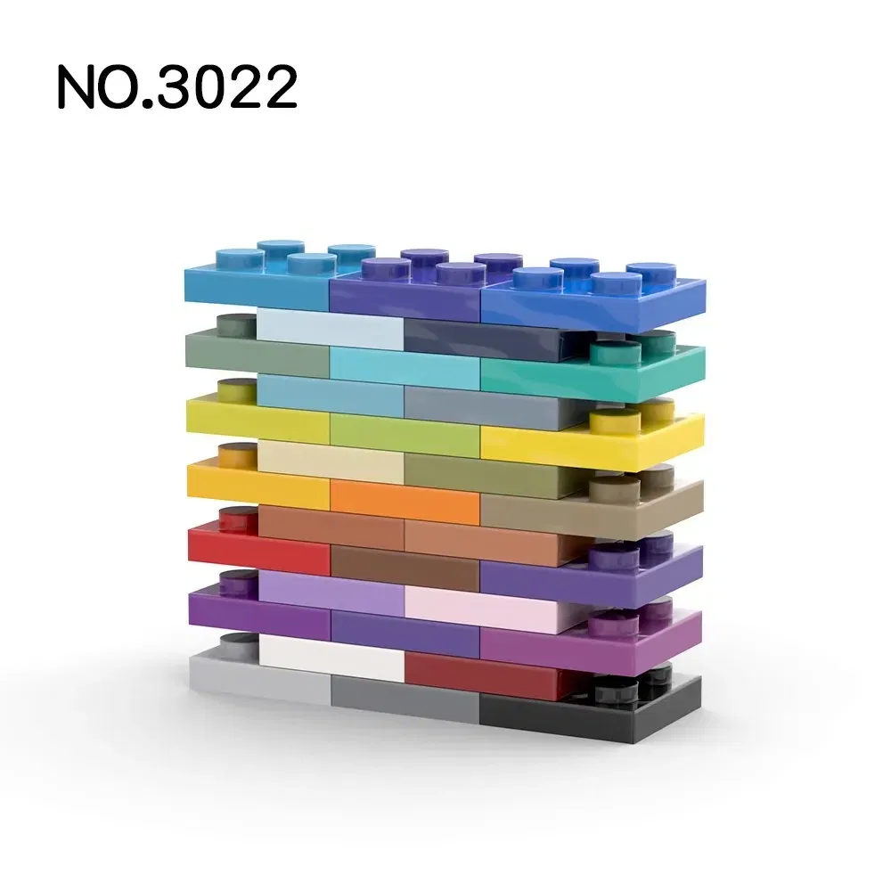 Color: Silver - 20Pcs  MOC Parts 3022 94148 Plate 2 x 2 Compatible Bricks DIY Assmble Building Blocks Particle Kid Puzzle Brain Toy Birthday Gif