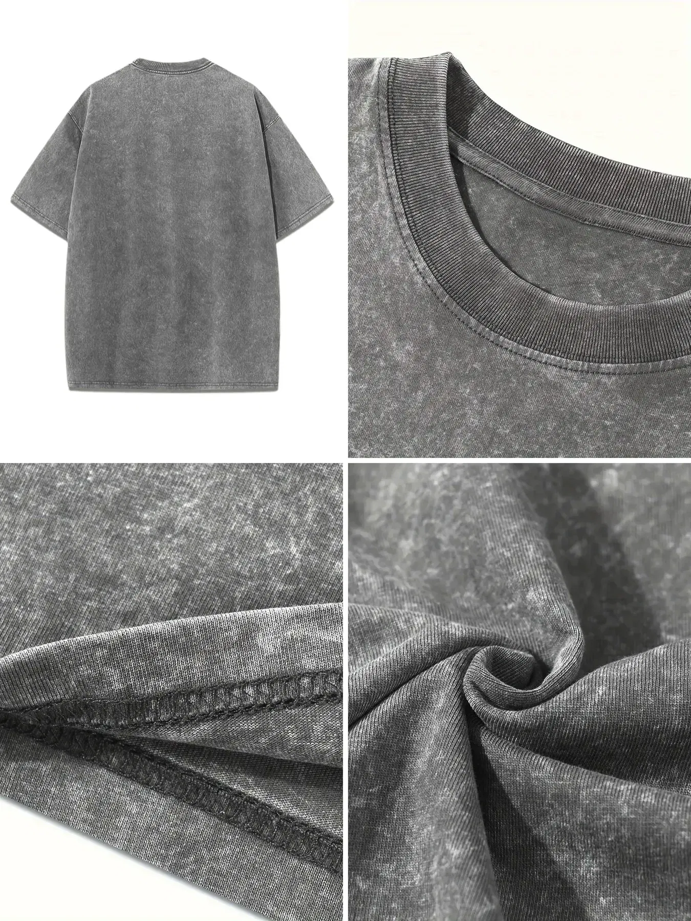 Color: GRAY, Size: XXL - Summer Lemon Washed T-Shirts Womens Cotton Oversized O-Neck T Shirts Fresh Fruit Prints Tops Casual Short Sleeve Woman Clothes