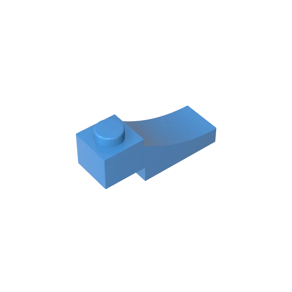 Color: DEEP BLUE - Gobricks GDS-2183 Brick Curved 3 x 1 with 2/3 Inverted Cutout compatible with lego 70681 Assembles Building Blocks