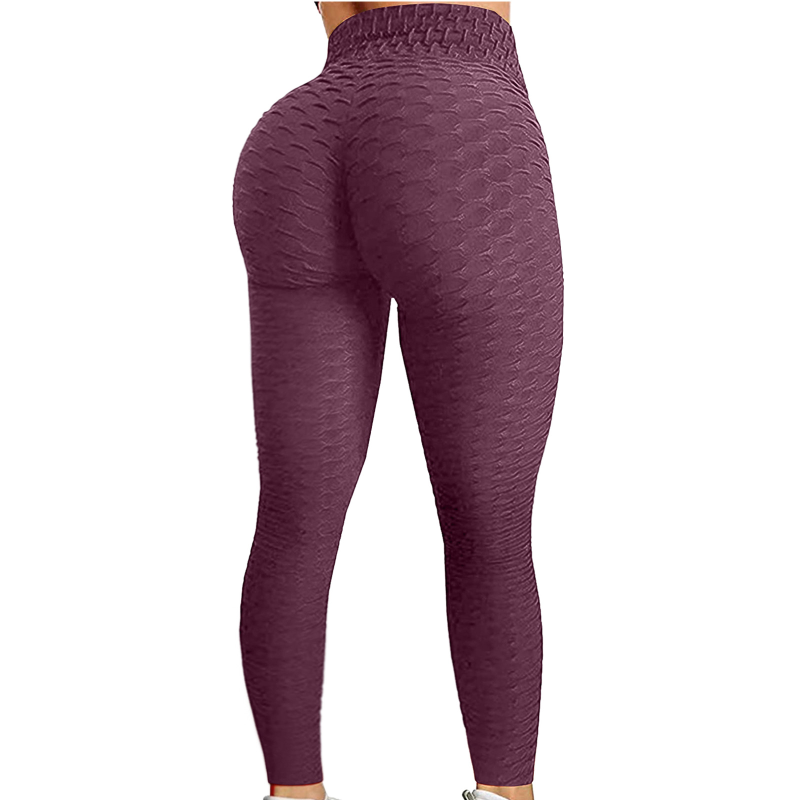Color: Burgundy, Size: XXXL - Women's Bubble Hip Lifting ExerciseYoga Pants Women  Fitness Running High Waist Gym Fitness Sports Flared Pant  Dance Trouers