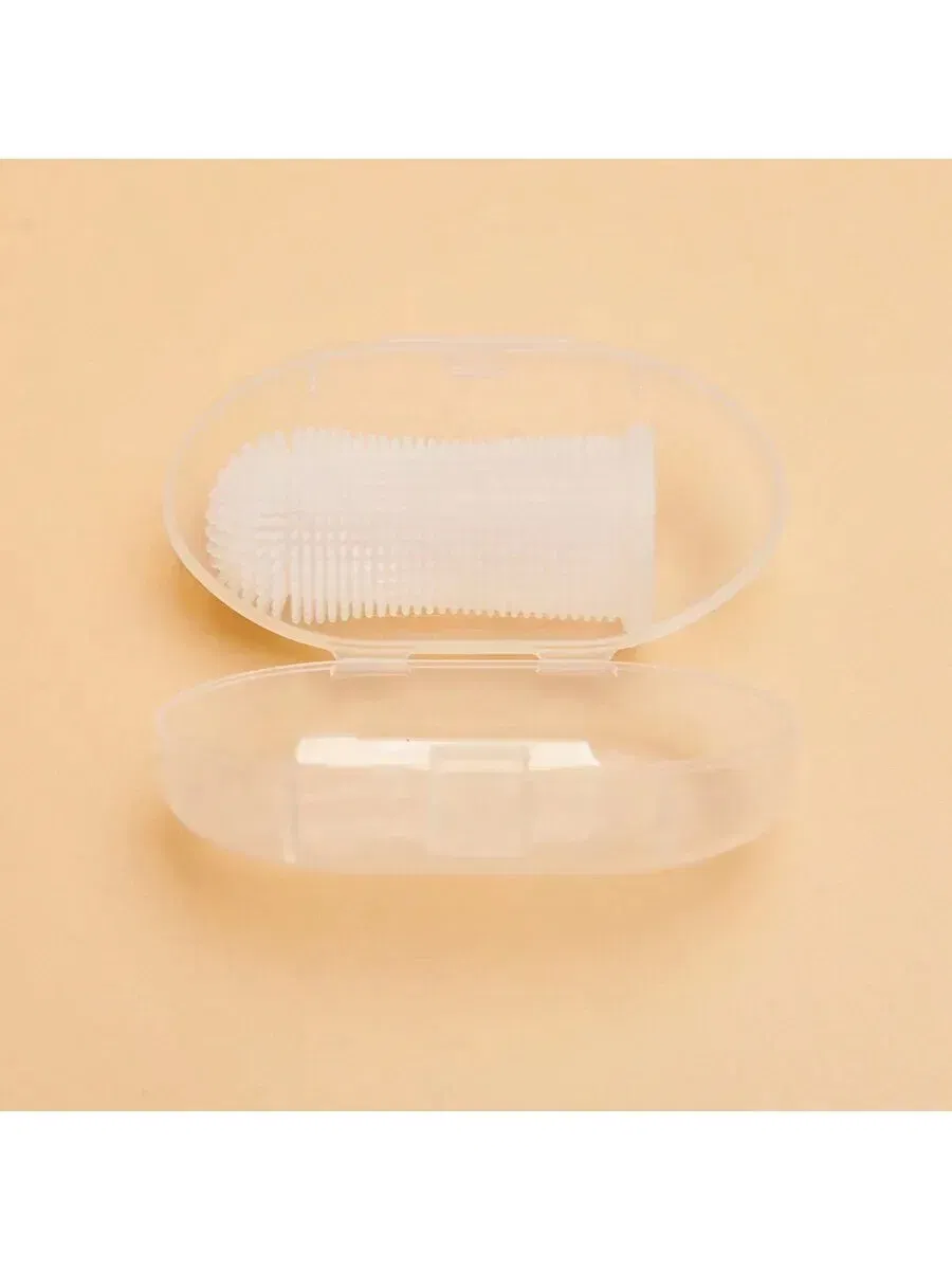 Color: Pink - Pet Finger Toothbrush Cleaning Products for Cats and DogsOral Cleaning ToothbrushesSilicone Bristles