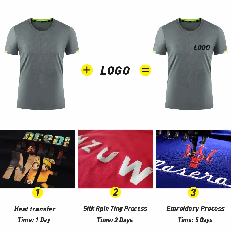 Color: black, Size: S, Ships From: CN - Men's t-shirt quick-drying sports top, custom logo running T-shirt, trainer fitness shirt