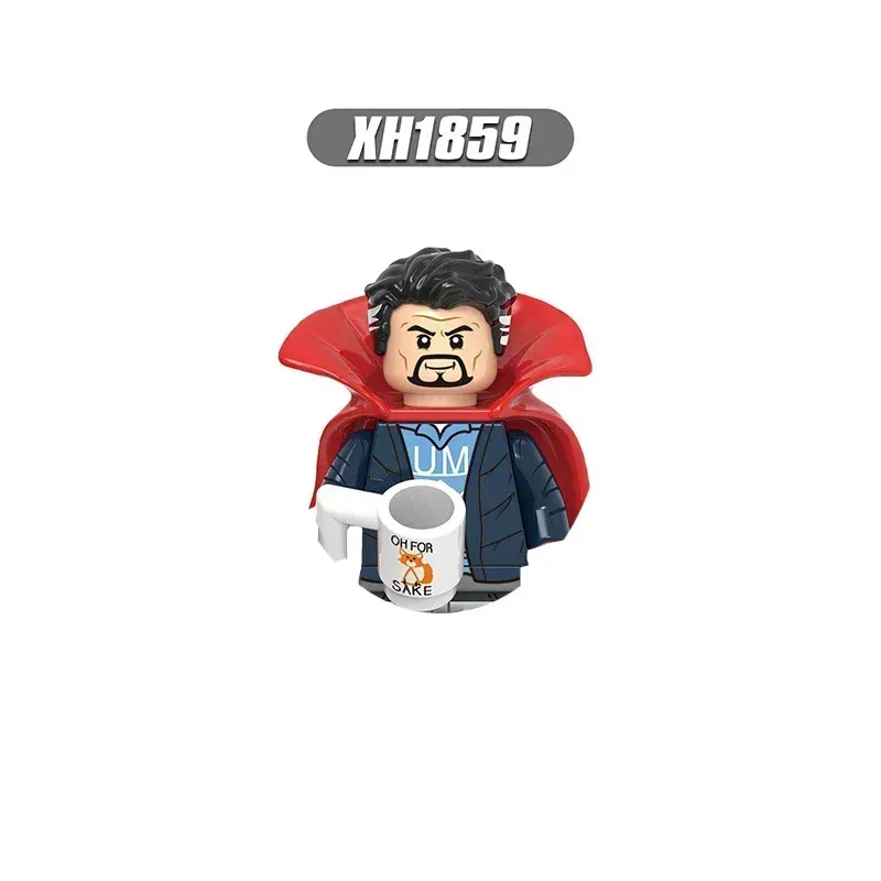 Color: RED - Hot toys New  Marvel superhero Building blocks Doctor Strange Spider-Man Brick toy action figures Children's toy party gifts