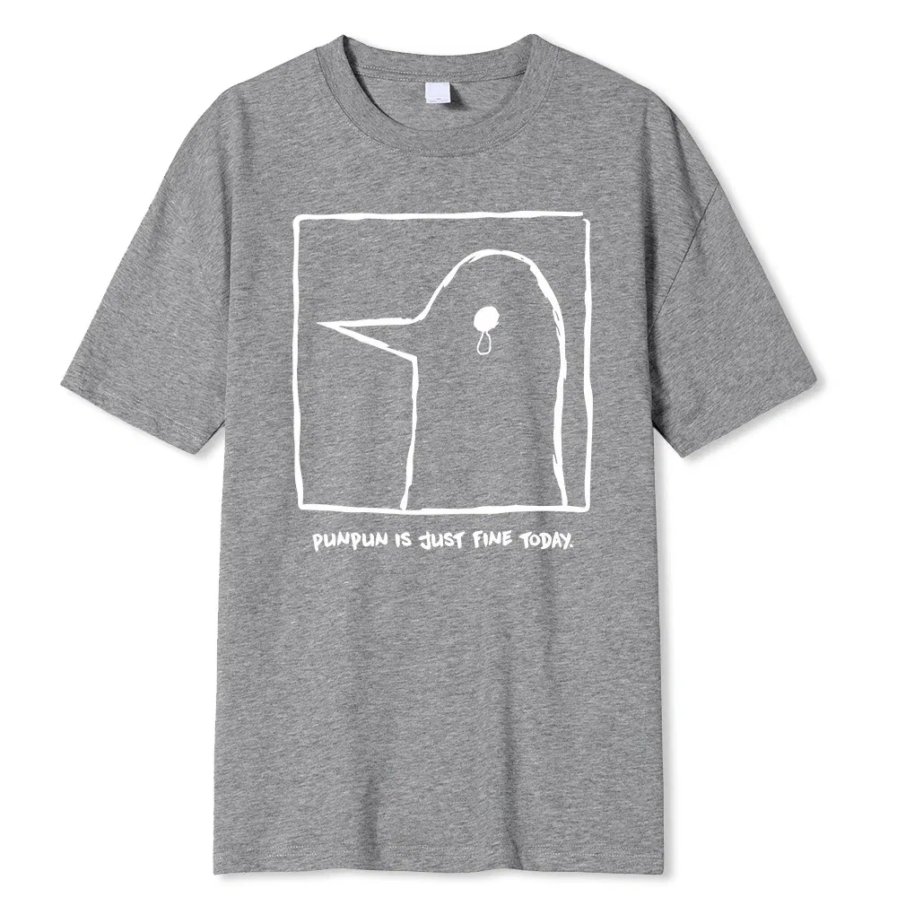 Color: Gold, Size: M - Oyasumi PunPun Modal Print T-Shirts Funny Anime Streetwear Camisetas Men Women Short-sleev Fashion Harajuku Cartoon Tee Shirt