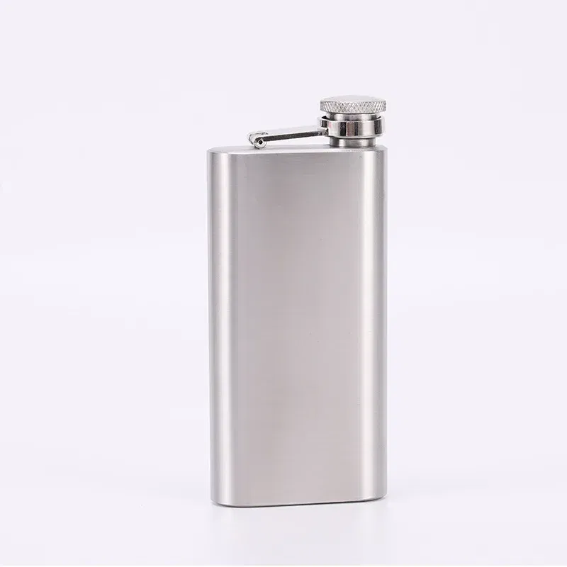 Color: WHITE, Ships From: CHINA - 5oz Portable 304 food grade Square Flagon Whiskey Vodka Wine Pot Hip Flask Set Alcohol Drinking pocket Bottle outdoor camping