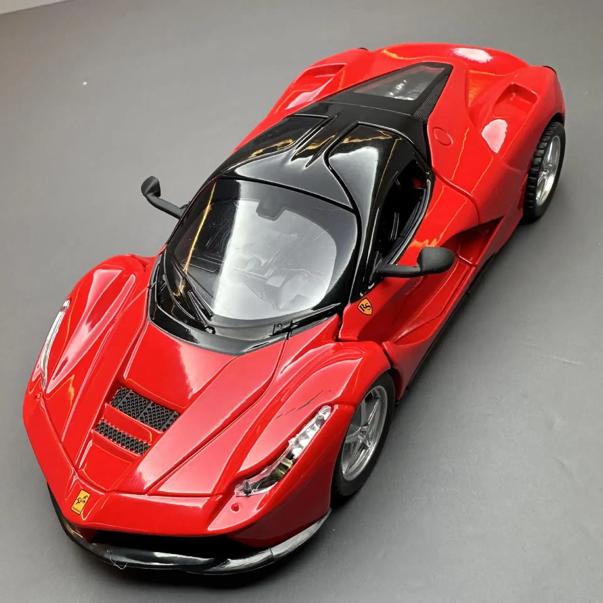 Color: Orange - 1:32 Ferrari Laferrari SF90 P80C 488 Alloy Car Model Diecasts Metal Toy Vehicles Car Model Simulation Sound Light Collect gifts