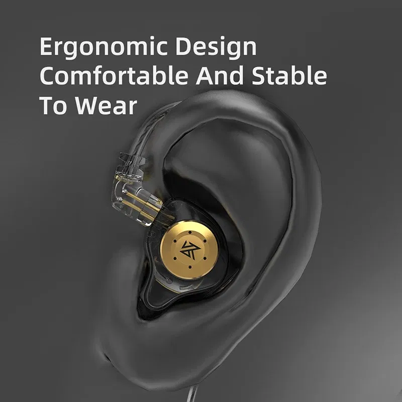Color: Red - KZ EDX PRO IEM Earphones Bass Sound Earbuds Dynamic Drive HiFi Headphones Sport Noise Cancelling Headset with Detachable Cable