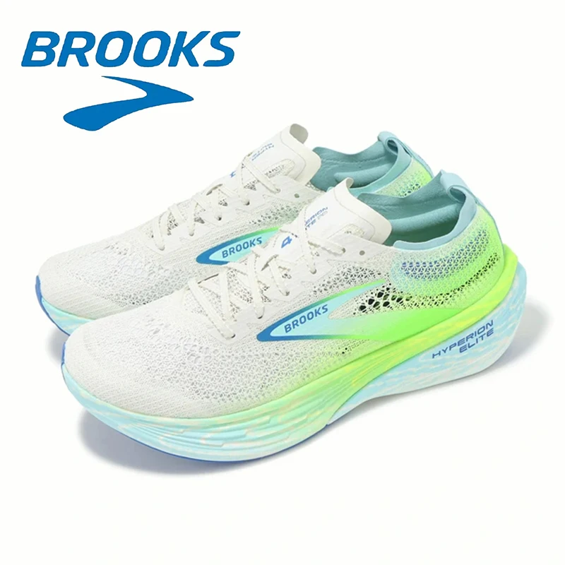 Color: MULTI, Shoe Size: 40 - Brooks Hyperion Elite 4 Series Gray Green Men's Casual Running Shoes Daily Cushioning Breathable Walking Sports Shoes