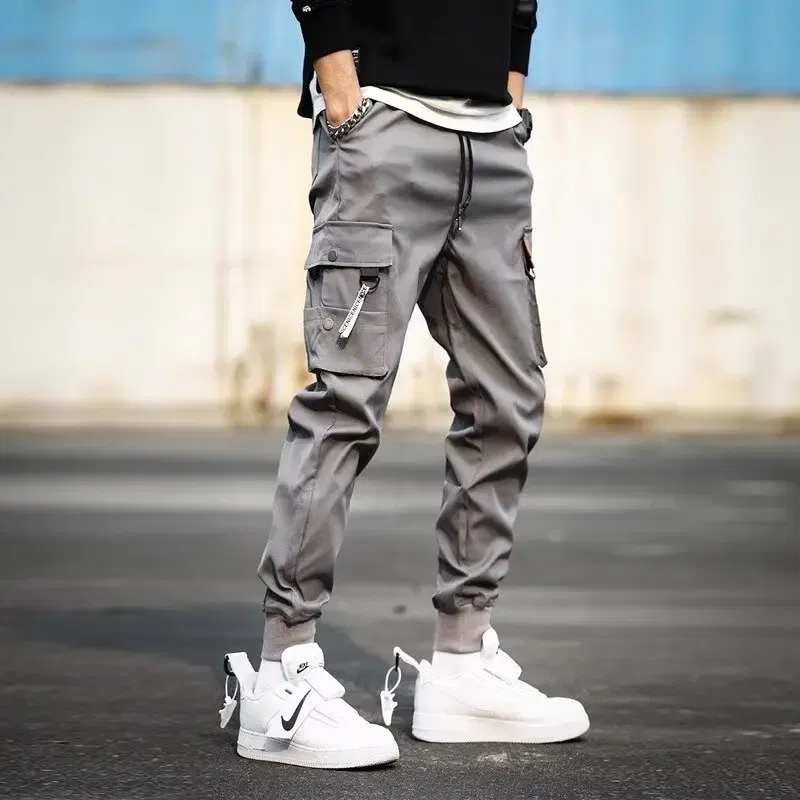 Color: SKY BLUE, Size: XL - New Men Cargo Tactical Pants Work Combat Multi-pockets Casual Training Trousers Overalls Clothing Joggers Hiking Mens Cargo Pant