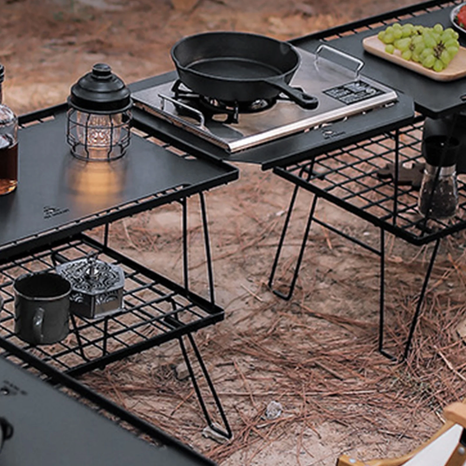 Color: Army Green, Ships From: CN - Camping Table Burner Connecting Plate Steel Plate Countertop Single Burner Connection Board With Spraying Process DIY Tent Table