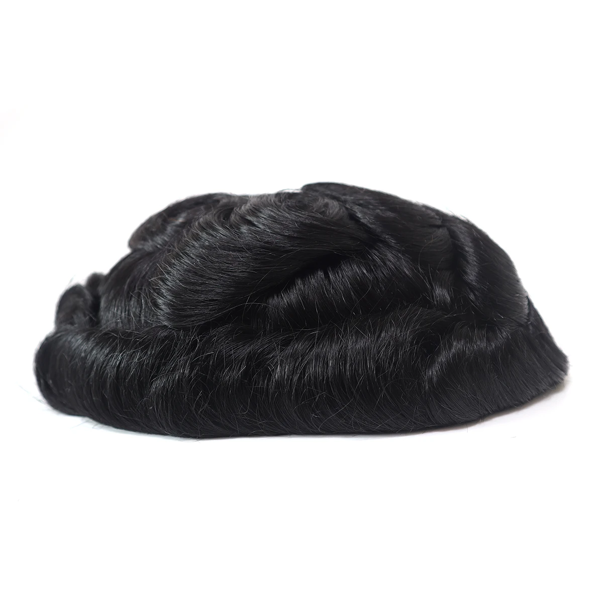 Toupee Color: 1b#, Toupee Density: 130%, Length: 6 inches, Ships From: CN, Toupee Size: 8x10, Toupee Design: free - Hywel 6 Inches Fine Mono Men Toupee Hair Men's Capillary Prosthesis Men's Wigs Replacement System Hair Natural Black Hair Units